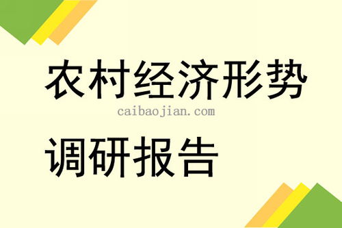 農村經濟形勢分析調研報告3篇